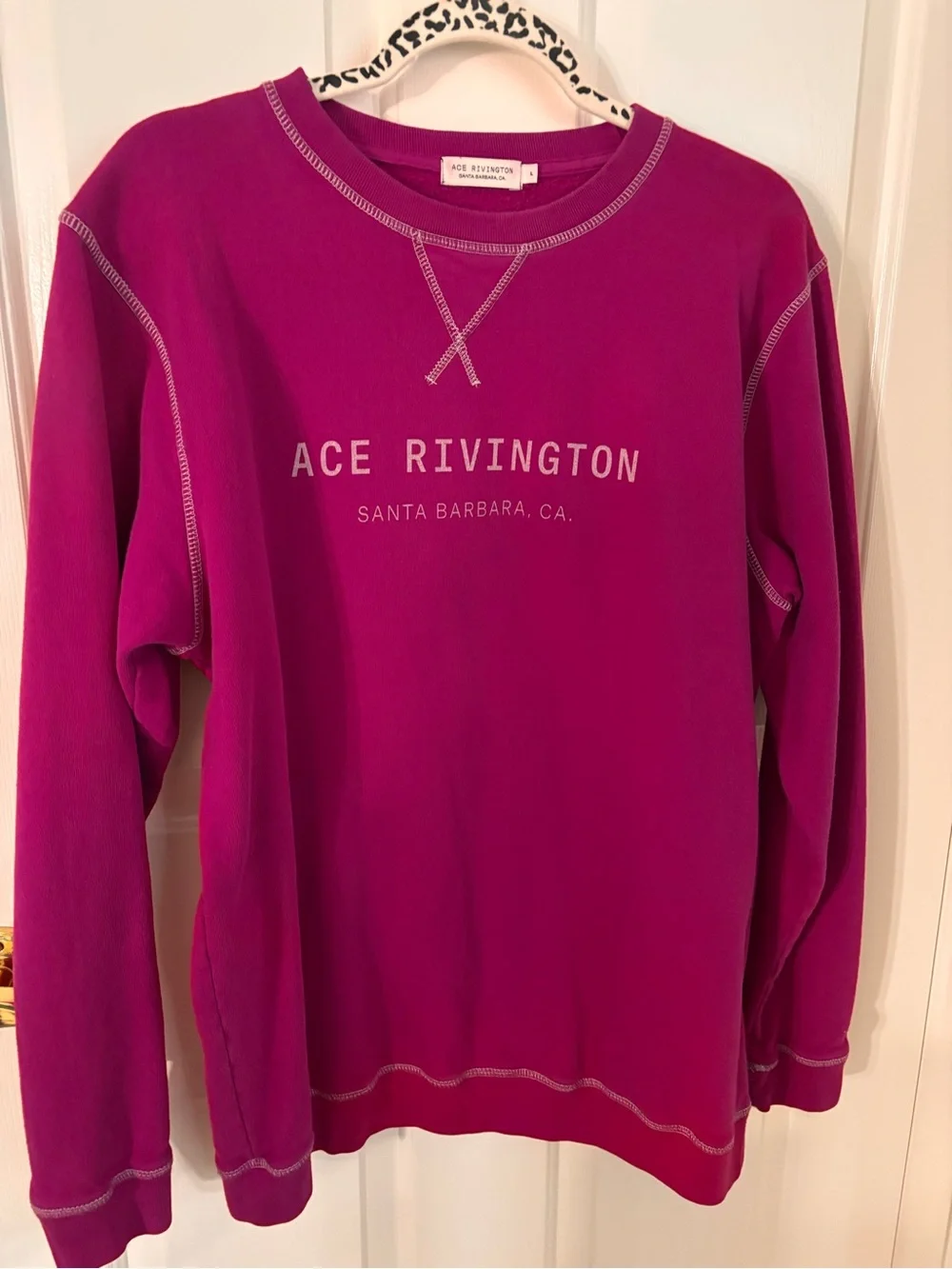 Men's Crewneck Sweatshirt in Magenta